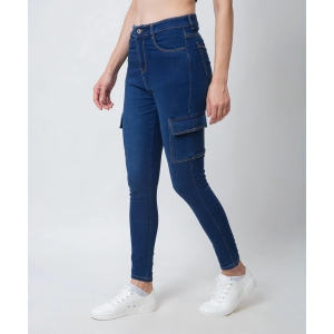 Women Six Pocket Trendy Skinny Blue Jeans-38