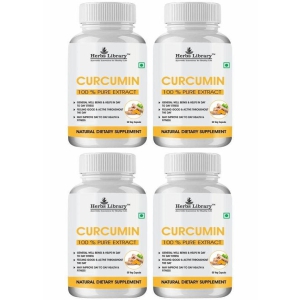 Herbs Library Curcumin Supplement Improve Health & Fitness 60 Capsules Each (Pack of 4)