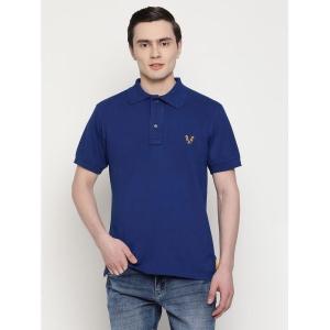 Uzarus - Navy Cotton Blend Regular Fit Mens Polo T Shirt ( Pack of 1 ) - None