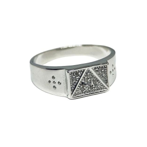 T Ring for Men (92.5 Silver)-12