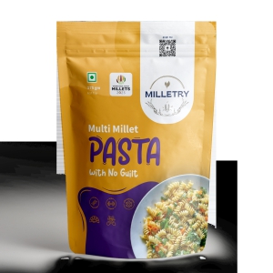 Milletry Multi Millet Pasta, Guilt-Free Superfood, High Protein, Fibre & Vitamins, Millet Mix Foxtail, Little, Kodo, Pearl, Ragi & Atta, Healthy Pasta with Masala Blend(175gm Fusilli Past