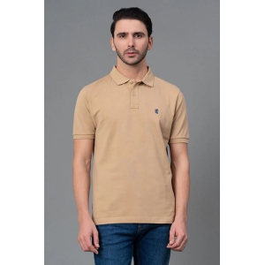 RedTape Beige Men Polo T-Shirt | Casual Cotton T-Shirt | Half Sleeves Polo T-Shirt