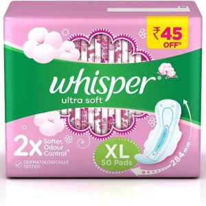 Whisper Ultra Soft Sanitary Pads - XL+  50 Pcs