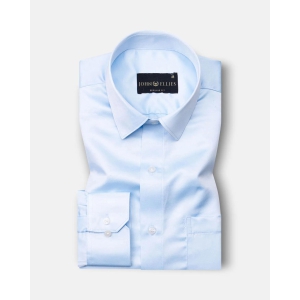 Montor Sky Blue Premium Satin Men''s Shirt-40 / M