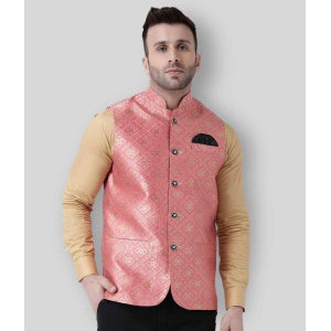 Hangup Pink Polyester Blend Nehru Jacket - None
