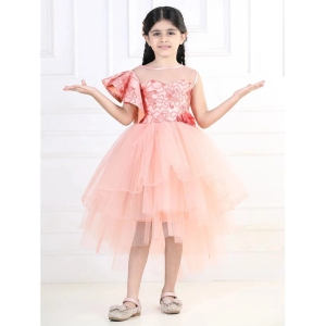 Toy Balloon Kids Peach Net Girls Frock ( Pack of 1 ) - None