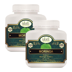 Biotic Moringa Oleifera Leaf 500mg Capsule Capsule 120 no.s Pack of 2