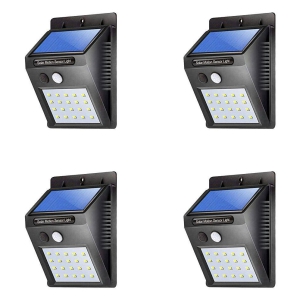 MR ONLINE STORE Outdoor Security Lights with Motion Sensor Light Black - Pack of 4