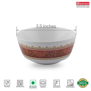 SUPERWARE, MELAMINE - QUEEN DIAMOND | 6 Nos.-3.5 inches | Katori