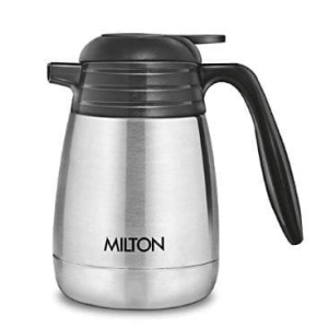 Milton Thermosteel Carafe 24 Hours Hot or Cold Tea/Coffee Pot, 1500 ml, Silver, Stainless Steel