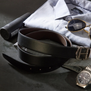 Men''s Reversible Leather Belt-38