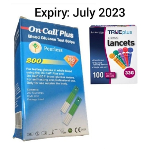 ON CALL PLUS 200 Strips with 100 Lancets Expiry Apr 2024