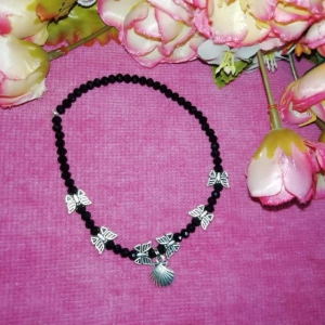 Butterfly  Beads Anklet SP9 Alloy Anklet (butterfly  beads crystal)