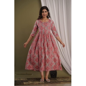 KASHVI Creation Womens Cotton Floral Printed Anarkali Maternity Feeding Kurti (KT0012_P)