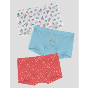 Ariel - Multi Cotton Blend Girls Bloomers ( Pack of 3 ) - None