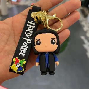 Harry Potter 3D Silicone Chibi Figure Keychain With Bagcharm and Strap (Select From Drop Down Menu)-Snape