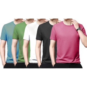 polyester-stretchable-solid-half-sleeves-mens-round-neck-t-shirt-pack-of-5-l