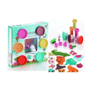 Play with Dough Fun with Dough Clay 5 Pcs Clay, Children Modeling-Reusable Clay 30Gms x 5 -Pack of 6 with Mold’s - Multi-Color