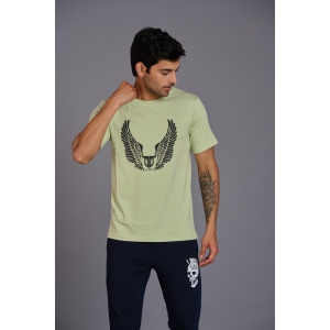 Wings Printed Mint Green T-Shirt for Men