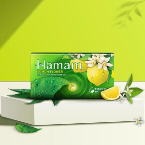 Hamam LEMON FLOWER - Mint & 100% Pure Neem Oil Soap Bar-100Gram