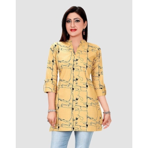 Meher Impex - Mustard Cotton Blend Womens Tunic ( Pack of 1 ) - None