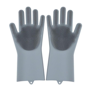 maitri Magic Silicone Scrub Polyester Universal Size Cleaning Glove