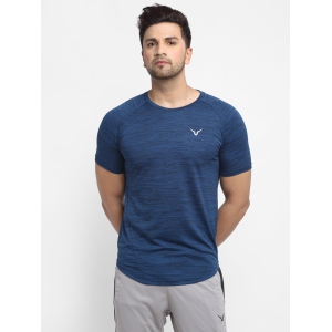 Invincible Mens Fitness Jacquard Tee-Teal / 2XL