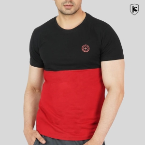 Dual Tone  100% Cotton T-shirt-M / Red