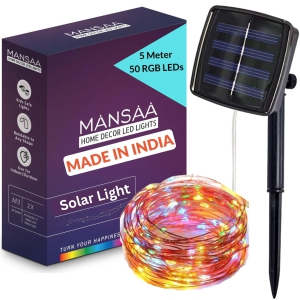 M14 Solar Powered LED String Lights-Multicolor