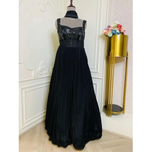 classic-black-color-dress-with-hand-work