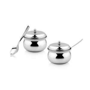 URBAN SPOON Stainless Steel Ghee Pot, Oil Pot 350 Ml Each - 2PCS