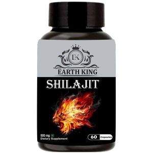 EARTH KING Shilajit Capsule Supports Strength, Stamina & Energy - 500mg 60 Capsules (Pack of 1)