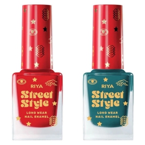 Street Style Multi Glossy Nail Polish ( Pack of 2 )