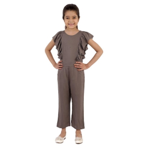 Kids Cave - Grey Rayon Girls Jumpsuit ( Pack of 1 ) - None