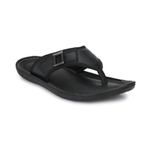 SHENCES Black Leather Slippers - None