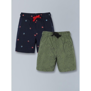 PLUM TREE - Navy Blue Cotton Blend Boys Shorts ( Pack of 1 ) - None