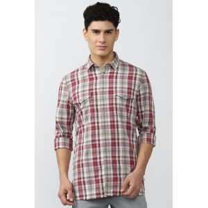 men-grey-super-slim-fit-check-full-sleeves-casual-shirt