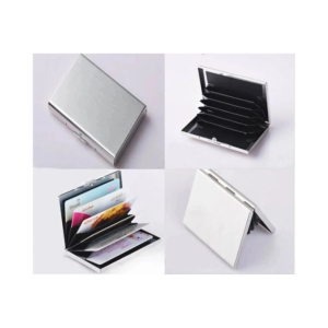 FSN-Quality Steel Plain ATM Card Holder with 6 card slots