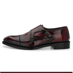 Mens double monk formal shoes-9