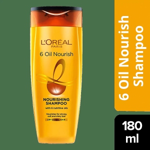 Loreal Paris 6 Oil Nourish Shampoo - Scalp + Hair, Dry & Dull Hair, 180 Ml