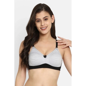 Clovia Grey Melange Cotton Non Padded Womens T-Shirt Bra ( Pack of 1 ) - None