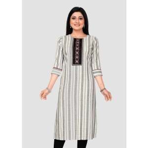 Meher Impex - Grey Cotton Women''s Straight Kurti ( Pack of 1 ) - None