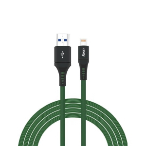 Foxin GEAR Premium USB to 8 Pin 1.2 MT 480 mbps Charge & Sync Cable Olive Green