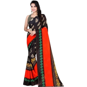 LEELAVATI - Black Georgette Saree With Blouse Piece ( Pack of 1 ) - Black