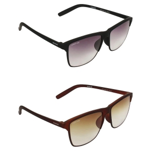 Creature - Multicolor Square Sunglasses ( Pack of 2 ) - Medium