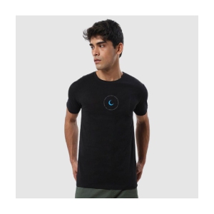 Bewakoof - Black Cotton Regular Fit Men's T-Shirt ( Pack of 1 ) - None