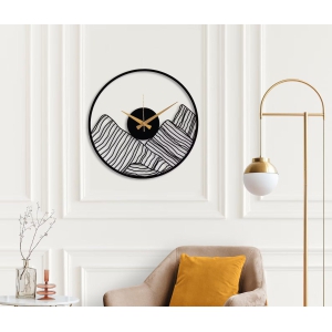 Zik Impex Oversized Metal Wall Clock, Round Shape Minimalist Metal Wall Clock for Living Room, Bedroom, Office, Studyroom