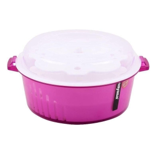 Nayasa Plastic Microwave Safe 4 in 1 Steam Idli Maker (Pink )