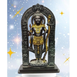 Ram Mandir Ayodhya Black 3D 3 LAYER Printed MDF Wooden Statue for Home