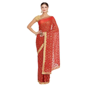 queenley-red-chiffon-saree-